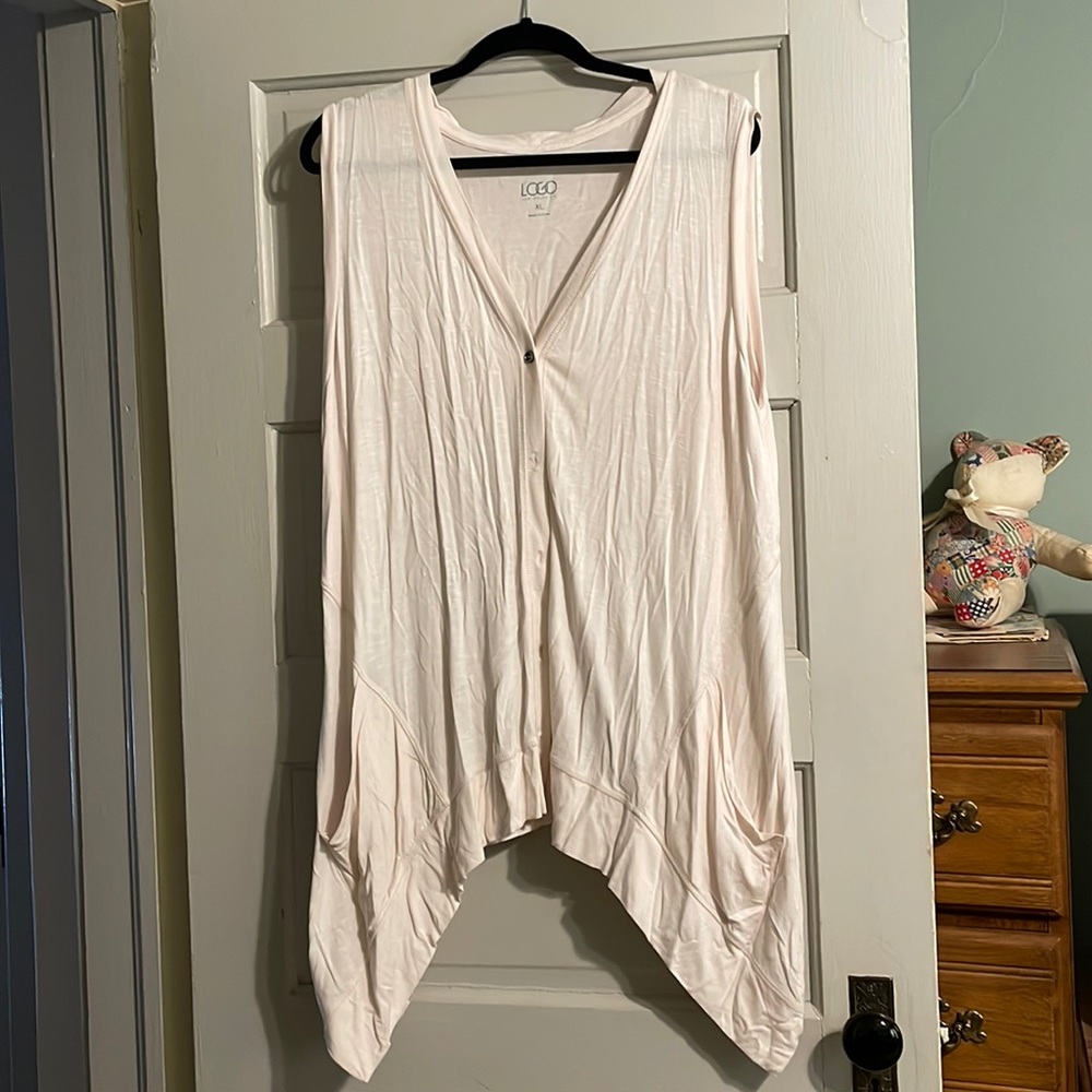 Logo xl cream vest